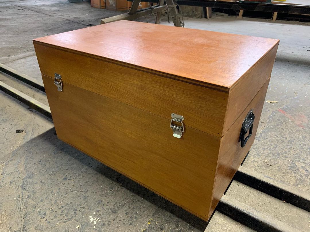爆売り！】 15Nha-5 昭和レトロ 古い木箱 収納 取っ手付き木製の箱 