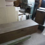 大きな大きな合板の木箱