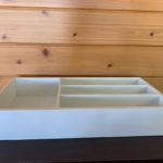 仕切り付きの桐材の木箱 カラトリーボックス