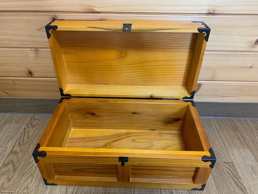 【オーダーサイズの三方金具付き木箱 海賊箱！✨✨】 | 木箱専門店 