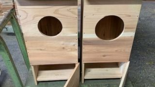 木製多層構造巣箱 大きめ 大きな大きなフクロウの巣箱】 | 木箱専門店 キバコヤ (木箱屋)